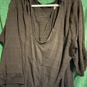 Active USA Black Textured Top